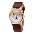thumbnail image 1 of 2024 New Cat Dial Gift Fashion Women's Watches Leather Band With Glasses Watch Strap Tw2r81400 Quartz Women's Watch Women Wide Leather Watch Bands Talking Watch, 1 of 1