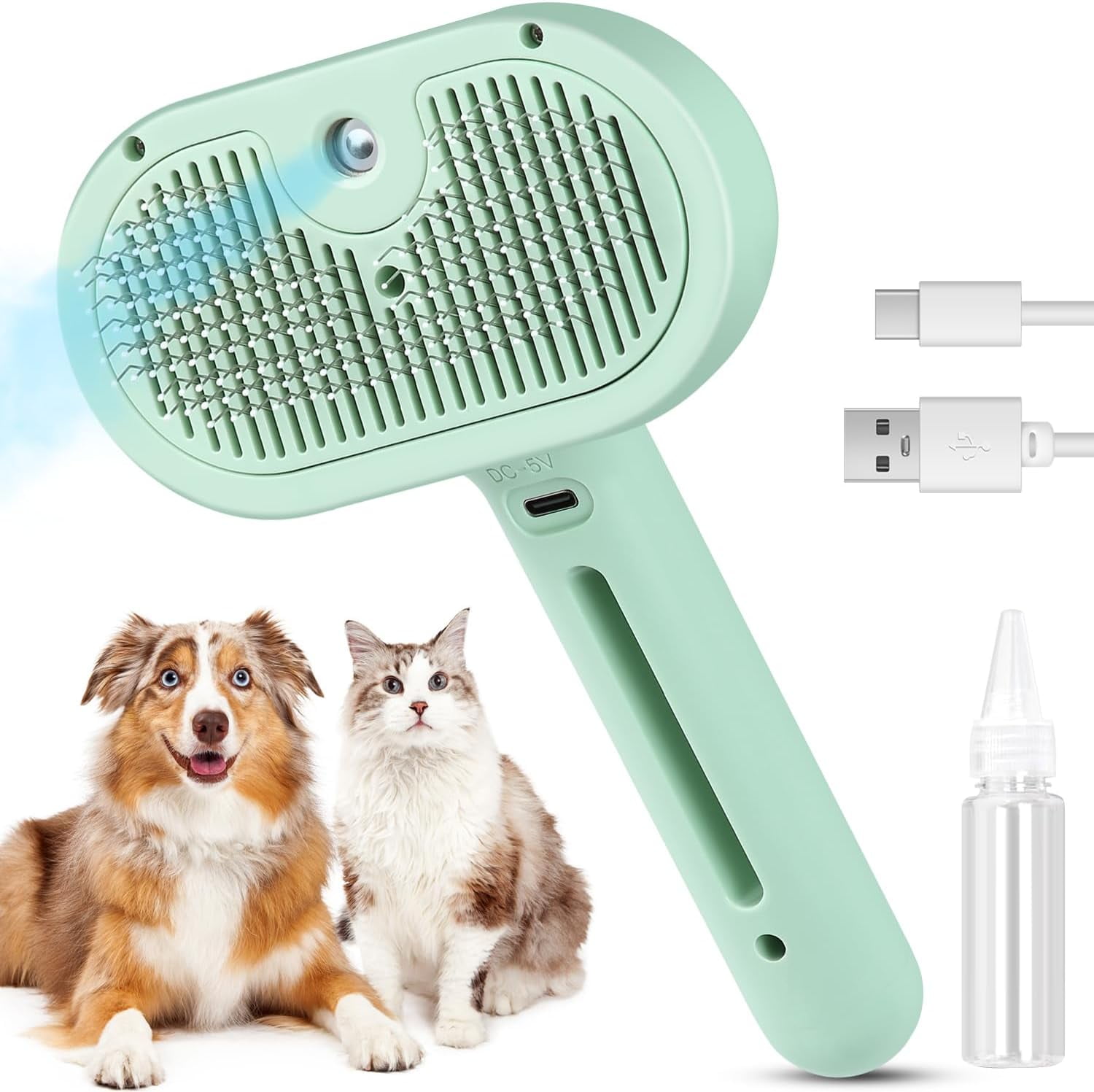 Visual Reference: Cat Steam Brush For Shedding Steamy Cat Brush For Long