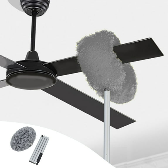 New Ceiling Fan Duster,Dusters For Cleaning, Microfiber Duster With Extension Pole 47 Inches, Duster For Cleaning Ceiling Fan, High Ceiling, Furniture, Interior Roo (Gray)