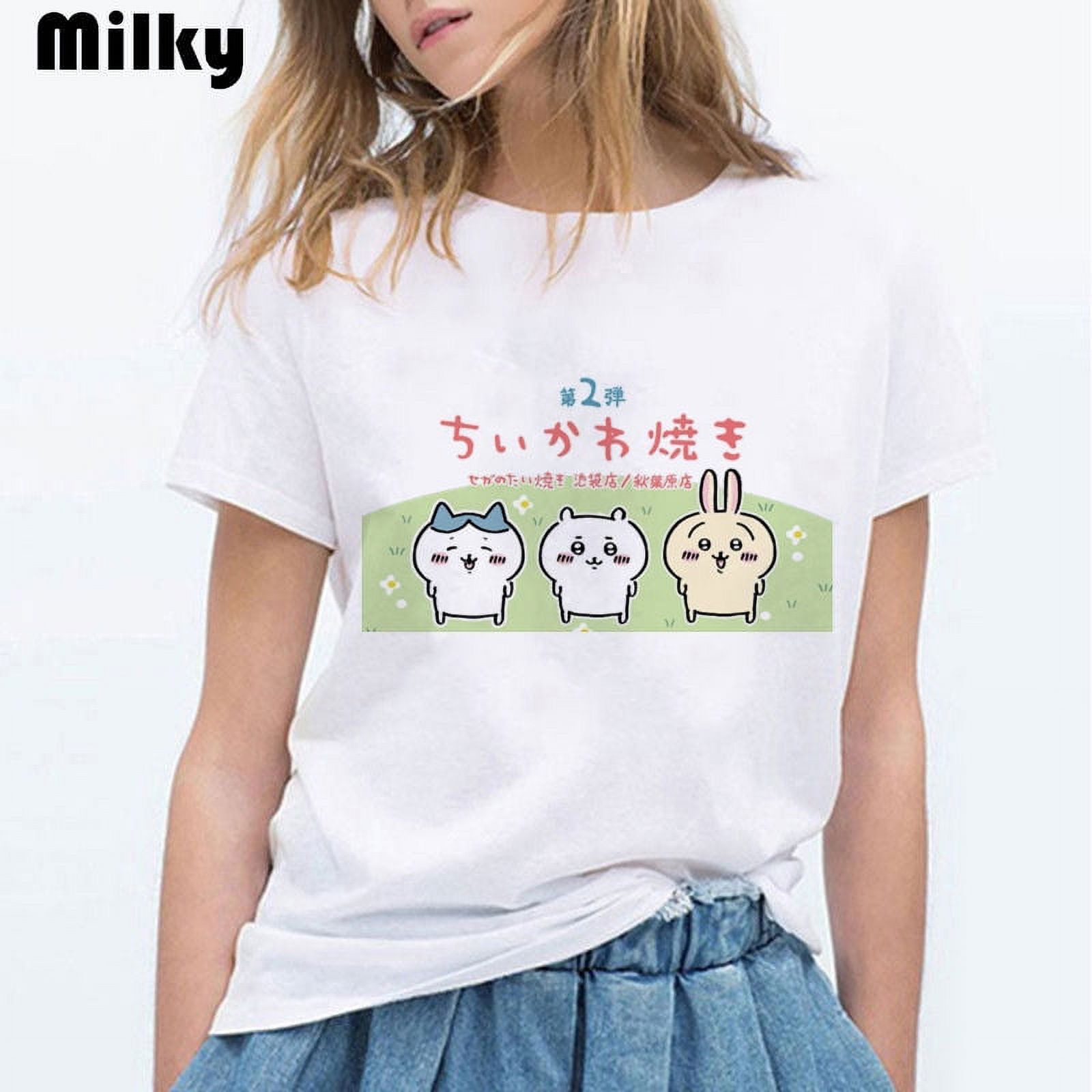 2024 New Chiikawa Cartoon Printed Womens T-Shirt Street