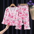 2024 New Children's Pajamas Set Spring and Autumn Girls' KT Cat