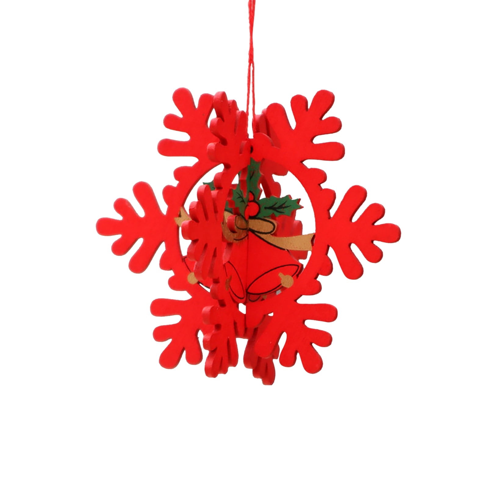 2024 New Christmas Hanging Wood Ornaments Hollow Wood Cutout Tag