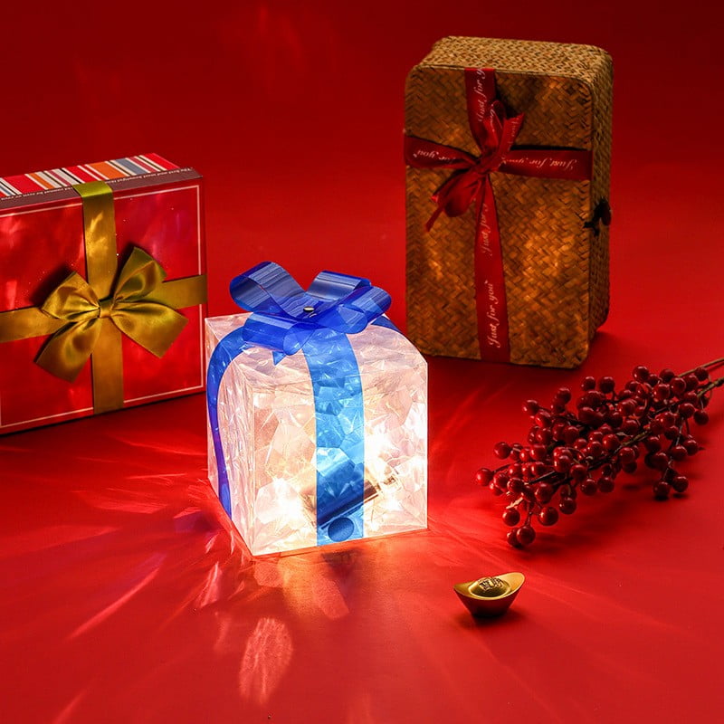 2024 New Christmas Lighted Gift Boxes, Prelit Lights Gift Boxes, Light