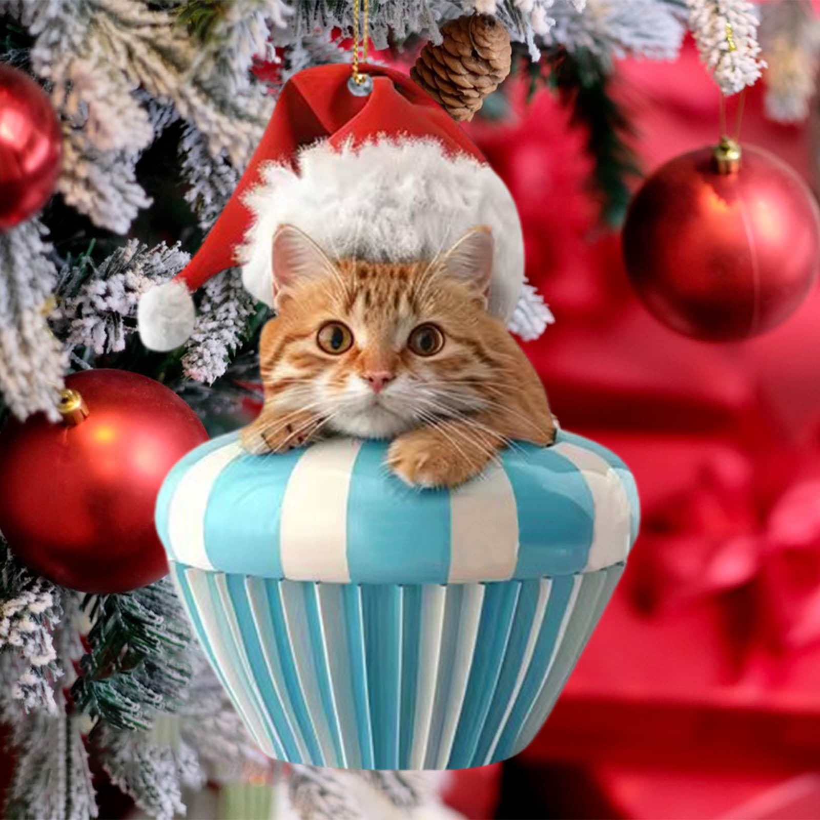 2024 New Christmas Tree Decorations, Cute Hanging Ornament, Funny Kitty