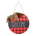 2024 New Clearance Christmas Decorations Christmas Red Door Plate Red