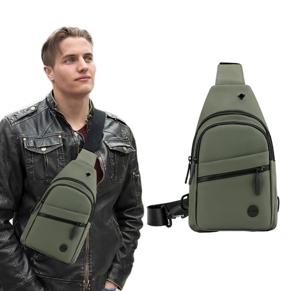 2024 New in Clearance Crossbody Sling Backpack Sling Bag High-end Slim Crossbody Bag Chest Bag with Headphone Port Removable Buckle Side Bag Travel Outdoor Leisure