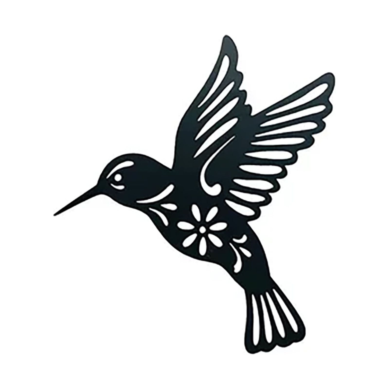 2024 New Clearance Metal Hummingbird Wall Art Decor Black Simple