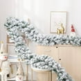 thumbnail image 1 of 2026 New Clearance Snow Flocked Christmas Garland Snowy Artificial Christmas Garland Winter Frosted Holiday Garland White Cedar Garland For Xmas Tree, 1 of 7