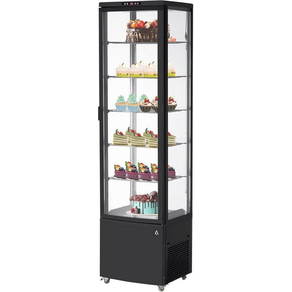 2025 New Commercial Refrigerator - 10.52 cu.ft. 298L Display Fridge, Upright Beverage Cooler with LED Light, Auto Defrost & Air-Cooling for Home, Store, Gym, Office, Cafe Restaurant