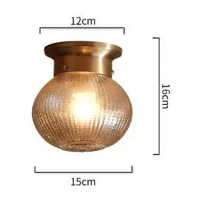 2024 New Copper Ceiling Lamp Kitchen Hallway Balcony Porch Glass Ball