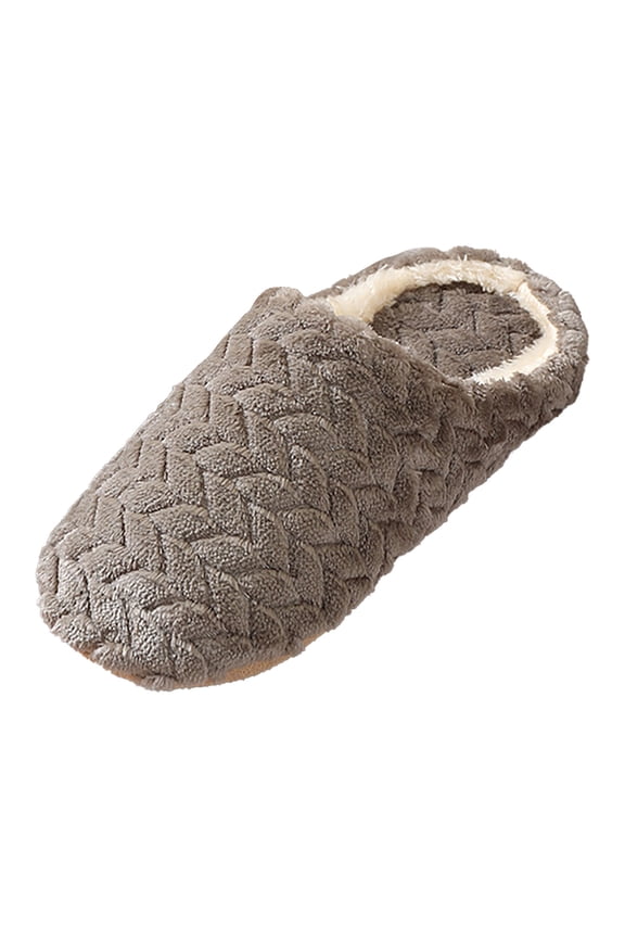 2024 New Couple Models New Jacquard Mens House Shoes Slippers Japanese Soft Bottom Mute Men Indoor Slippers Velvet Slippers Non Mens Slippers Size 13 Wide Width Wooden Floor Indoor Cotton Slipp