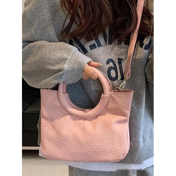 2024 New Crossbody Bags for Women, Polyester Large Capacity Women Handbags for Daily Work School Party, Pink