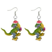 UPIOIWER 2024 New Cute Cartoon Horror Movie Dangle Pearl Earrings Female Cute Cartoon Crystal Earrings Studs Doll Pendant Earrings
