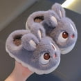 thumbnail image 1 of 2024 New Cute Rabbit Children's Cartoon Winter Slippers Comfortable Warm House Shoes Boys Girls Indoor Home Fluffy Slippers (4,34-35 Inner 20 CM), 1 of 7