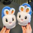 thumbnail image 1 of 2024 New Cute Rabbit Children's Cartoon Winter Slippers Comfortable Warm House Shoes Boys Girls Indoor Home Fluffy Slippers (a4,34-35 Inner 20 CM), 1 of 7