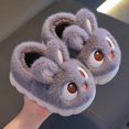 thumbnail image 1 of 2024 New Cute Rabbit Children's Cartoon Winter Slippers Comfortable Warm House Shoes Boys Girls Indoor Home Fluffy Slippers (b4,36-37 Inner 23 CM), 1 of 7