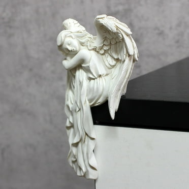 2024 New Door Frame Angel Decor Statues Sleeping Angel Statue Door Corner Decor Left Or Right Resin Corner Angel Figurine For Home Living Room Office Decor
