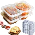 thumbnail image 1 of 2024 New Double Compartment Condiment Container Double Condiment Containers With Lids 2 Compartment Snack Containers Double Compartment Snack Containers For To-go, 1 of 4