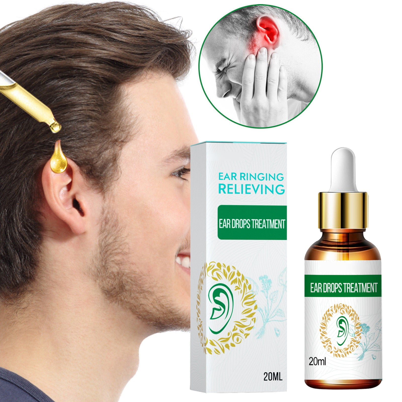 2024 New Ear Ringing Relieving Ear Drops Tinnitus Ear Drops 20ml