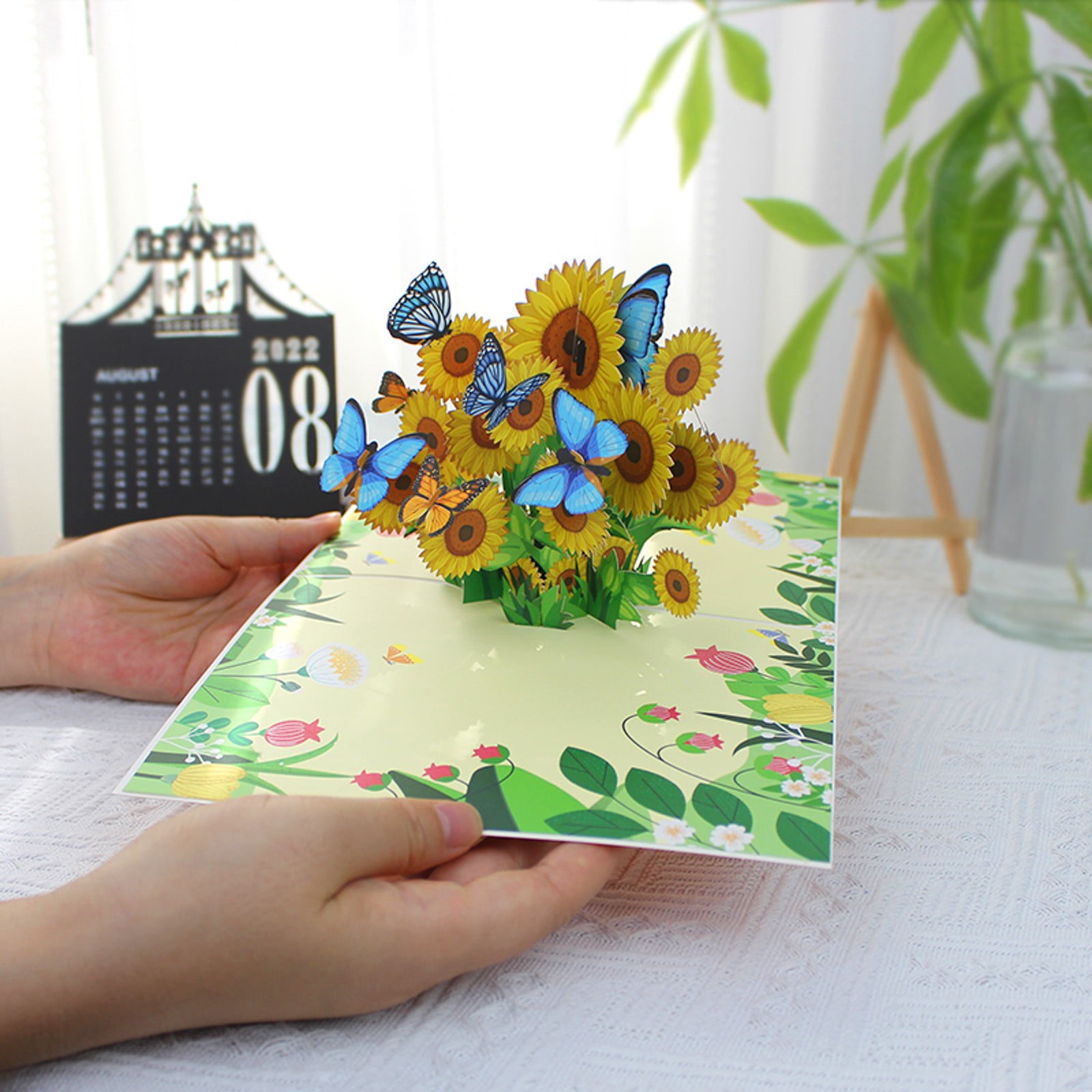 2024 New Ejecting The Bouquet Up Flower Bouquet Greeting Card Mother's