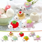 2024 New Emotional Support Positive Crochet Sea Turtles,Funny Positive Turtle Mini Crochet Sea Turtle, Cute Funny Knitted Mini Little Turtle Animals, Turtle with Bookmark Novelty Prensent for Home