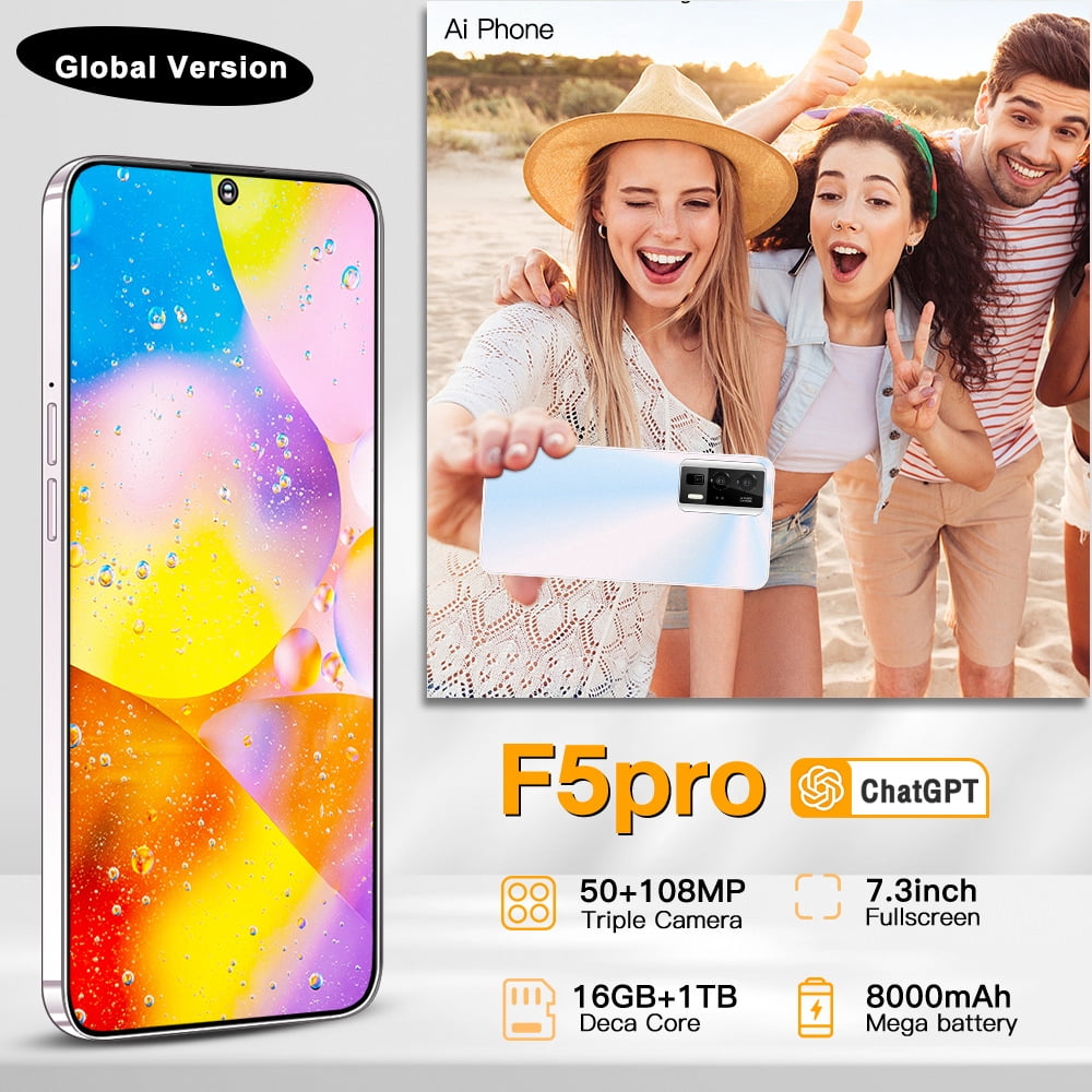 2024 New F5 Pro Smartphone 4G 7.3-inch Smart Island HD Screen 3+32