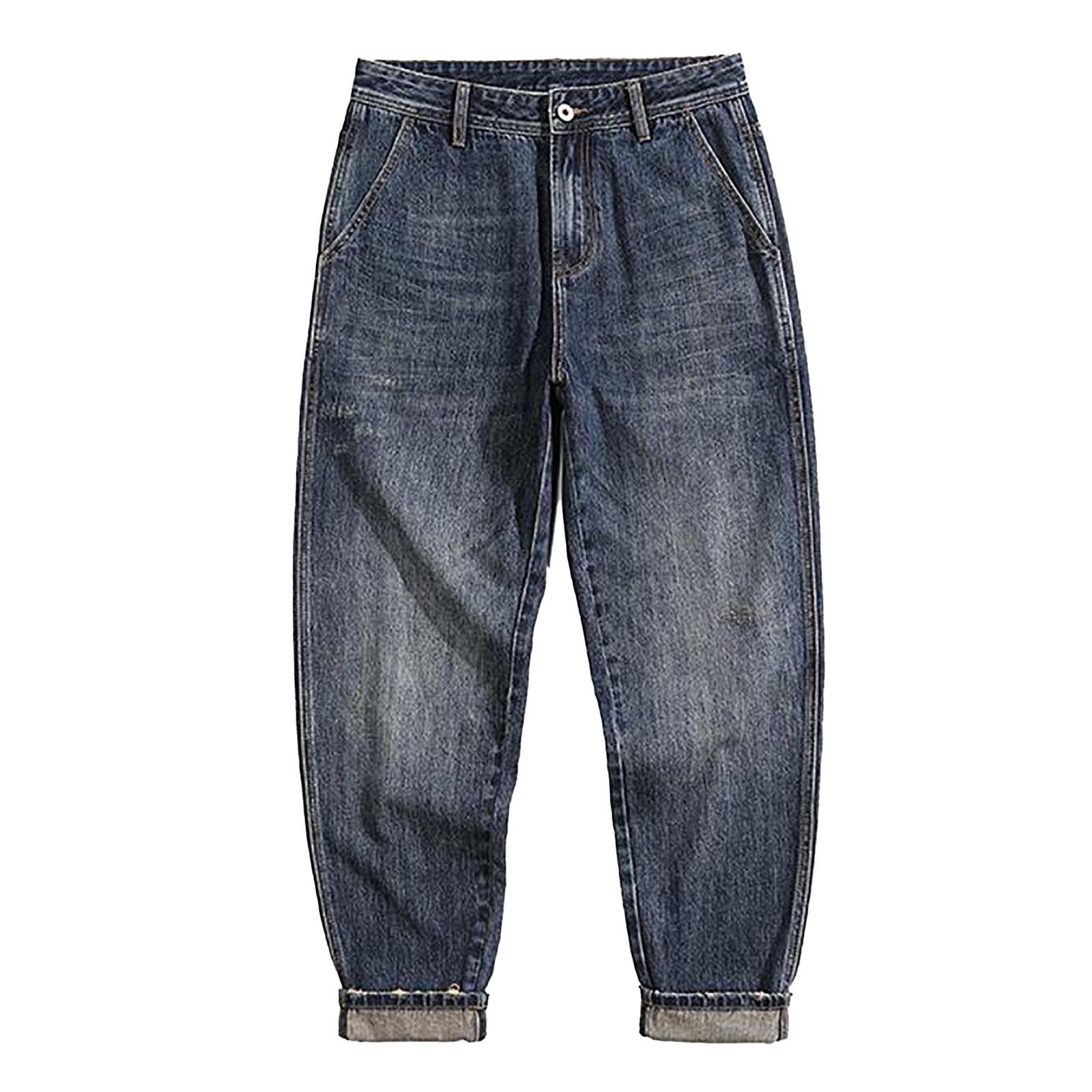 2024 New Fall Men's Loose Versatile Stretch Casual Jeans Pants