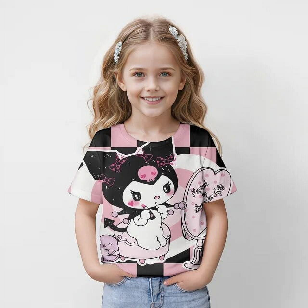 2024 New Fashion Kids Cartoon Skibidi Kuromi Hello Kitty T-shirt Boy ...