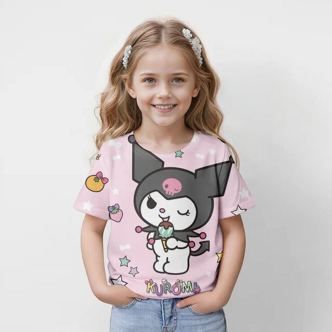 2024 New Fashion Kids Cartoon Skibidi Kuromi Hello Kitty T-shirt Boy ...