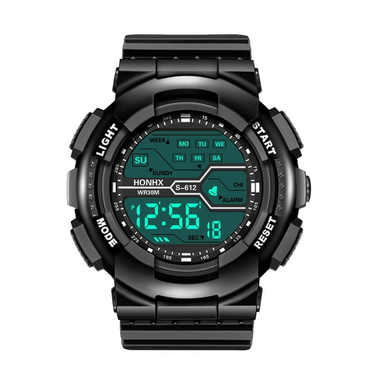 Men's digital watch large display hotsell