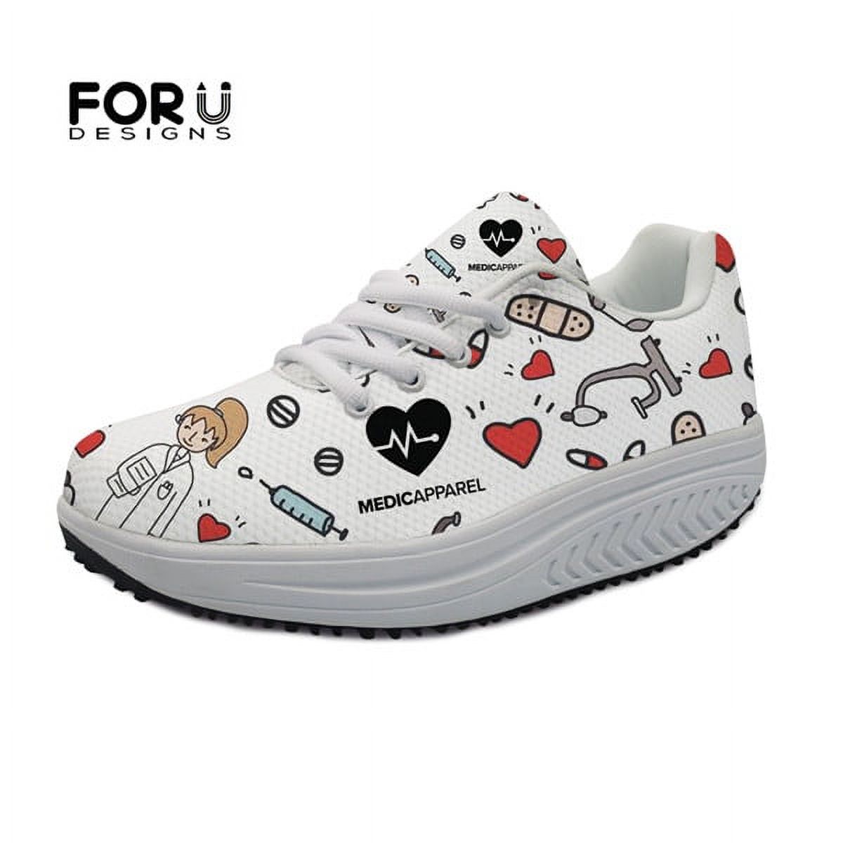 2024 New Fashion Woman Platform Shoes Cartoon Nurse/Doctor Pattern