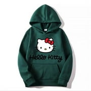 DSFSDG 2024 New Fashion Women Hoodie Hello Kitty Cartoon Anime Men Sweatshirt Spring Autumn Pink Kawaii Woman Oversized Pullover