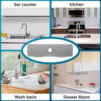 2024 New Faucet Mat for Kitchen Sink, Kitchen Sink Silicone Draining Mat Fast Drying Stone Sink Tray, Sink Protectors Sink Faucet Mat Guard for Kitchen Bathroom Sink