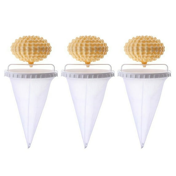 2024 New Floating Hair Filtering Mesh Removal 3pcs Reusable Washing Machine Hair Filter Cleaning Mesh Bag Lint Catcher for Pet Dog Hair Remover for Laundr