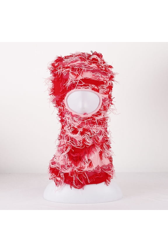 2024 New Full Face Cover Ski Mask Hat Balaclava Army Tactical CS Windproof Knit Beanies Bonnet Winter Warm Unisex Caps Distressed Balaclava Ski Face Mask Full Face Knitted Winter Neck Warmer