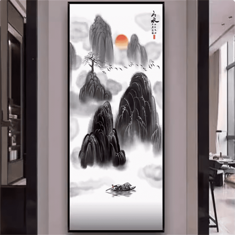 2024 New Gate ration Painting Self adhesive Corridor Background Wall