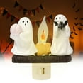 thumbnail image 1 of 2024 New Ghost Campfire Flickering Nightlight, Ghost Pumpkin Bat Night Light, Halloween Night Lights Plug into Wall, 3D LED Small Electric Faux Campfire Night Light, Halloween Nightlight Decor, 1 of 9
