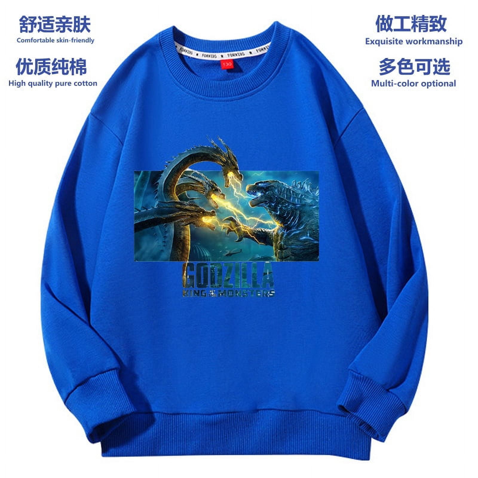 2024 New Godzilla vs. King Kong 2 pure cotton hoodie, boys fall fashion