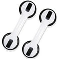 thumbnail image 1 of 2024 New Grab Bars for Bathtubs and Showers, 2 Pack Shower Handle 12 Inch Strong Suction Shower Bar, Safety Bars for Shower Chair, Bathroom Grab Bar for Senior -Black White, 1 of 17