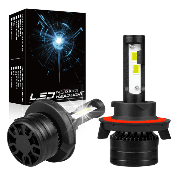2024 New H13/9008 LED Bulbs 8000LM 300% Brightness 6000K Cool White All-in-One Halogen Replacement Conversion Kit 2 Pack