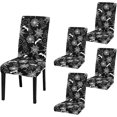 2024 New Halloween Chair Covers,Black White Spider  Pumpkin Ghost