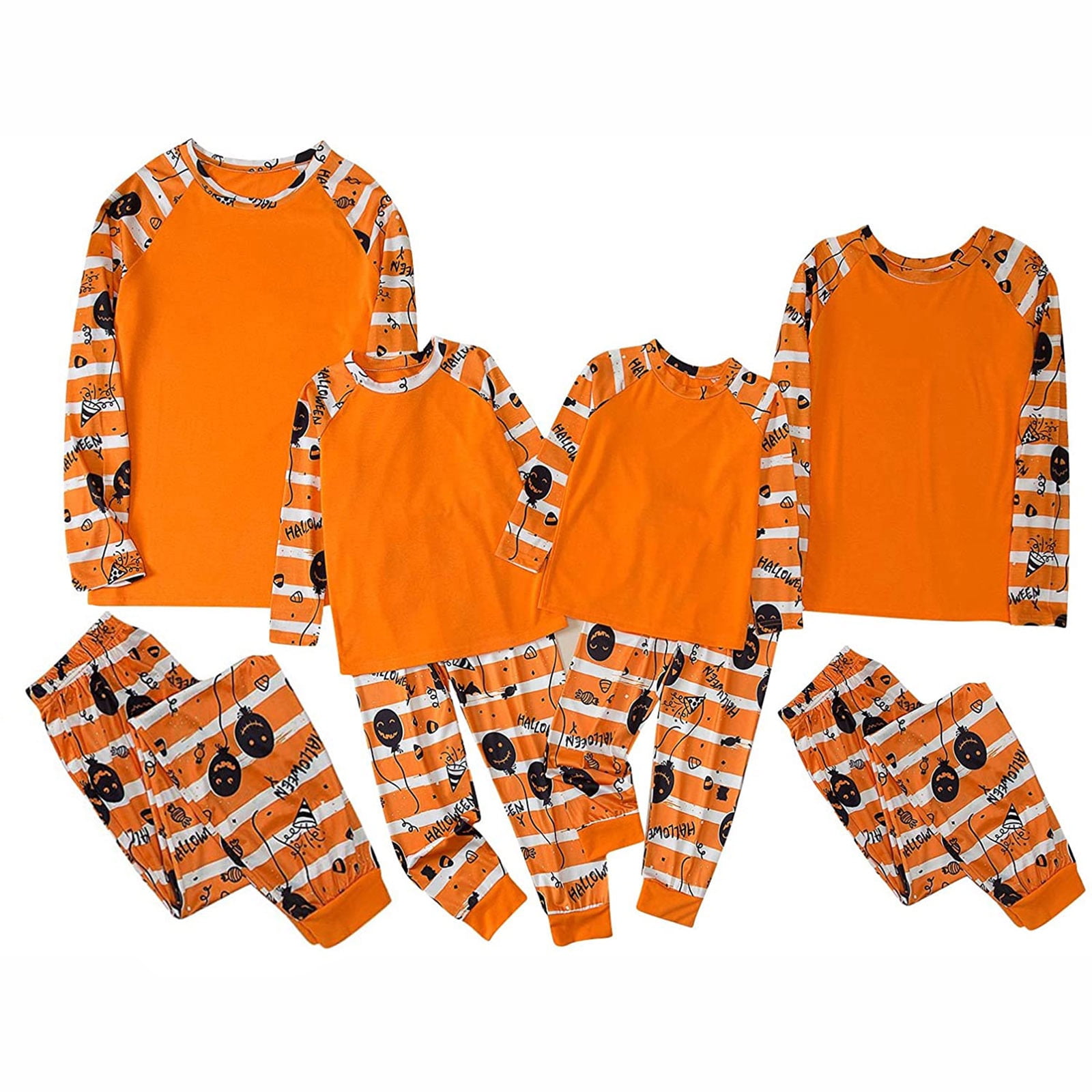 2024 New Halloween Family Pajamas Fashion Grimace Pattern Family