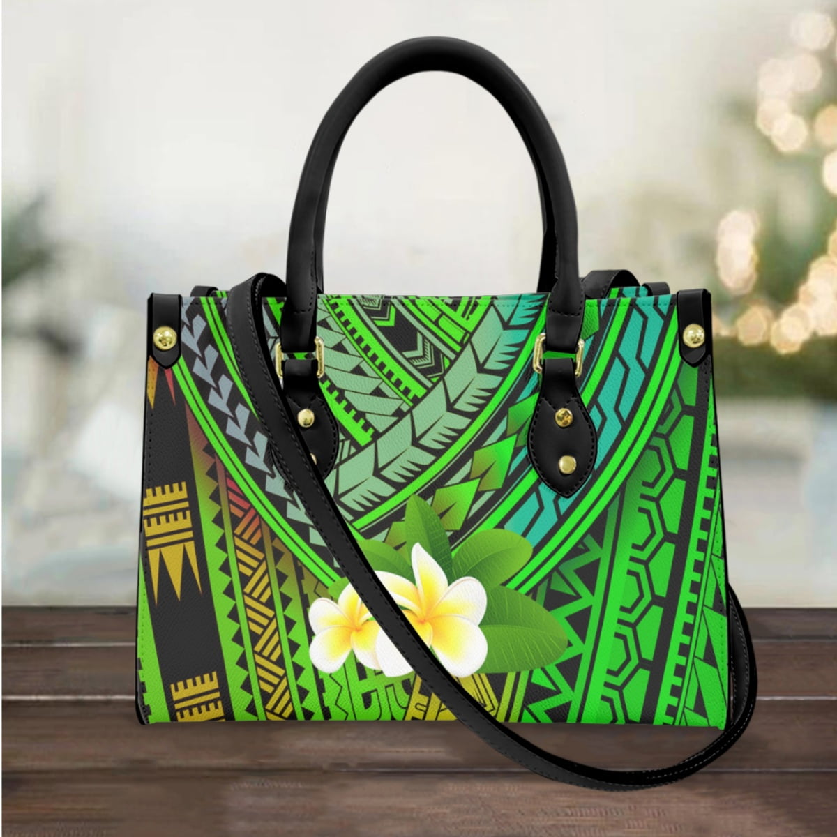 2024 New Hawaiian Floral Print Cross Body Bags Fashion Polynesian Tribal Design Top Handle Messenger Bag Vintage Small Totes Walmart