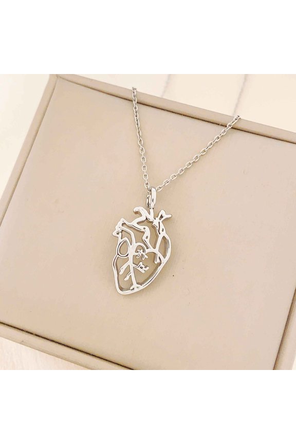 2024 New Heart Titanium Steel Necklace - Unique High-End Design for Women