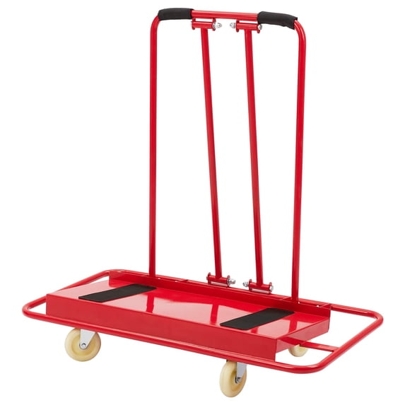 2024 New Heavy Duty Drywall Cart, 1600lbs Load Capacity, Protective Sloping Angle and Handrail, 1600lbs Load Capacity, Four Smooth Running Casters for Garage, Home, Warehouse