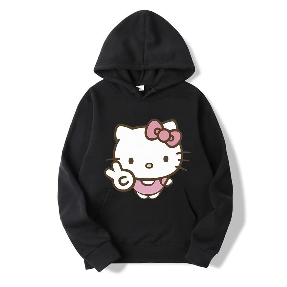 2024 New Hello Kitty Cartoon Family Women Hoodie Cartoon Anime Men