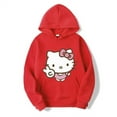 2024 New Hello Kitty Cartoon Family Women Hoodie Cartoon Anime Men