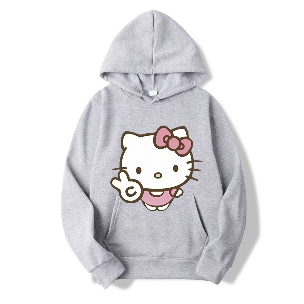2025 New Hello Kitty Cartoon Family Women Hoodie Cartoon Anime Men