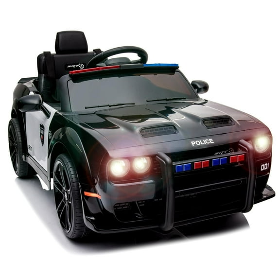 2025 New 12V Kids Electric Car Ride on Car, Battery Powered with Remote Control, LED Lights, Blue Tooth, MP3,Great Gift for Boys Girls, Police