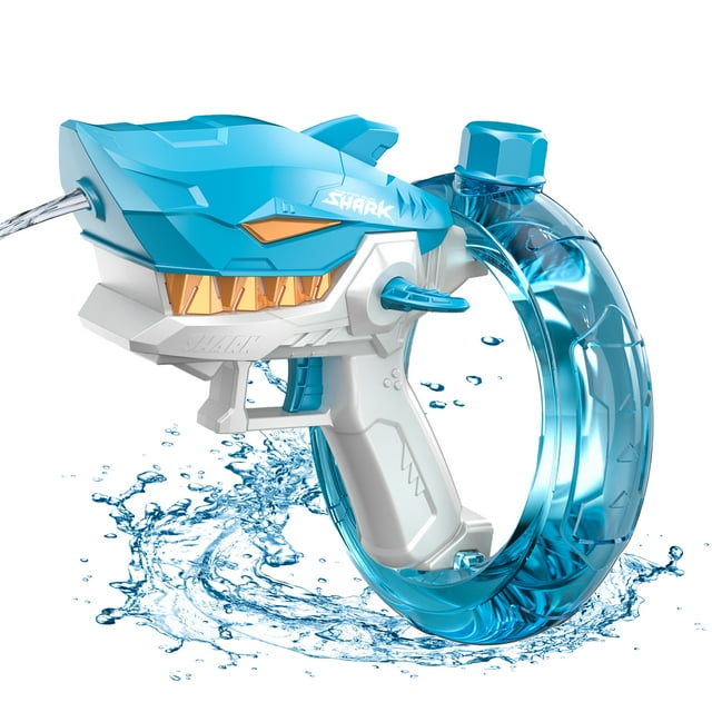 2024 New Kids Electric Shark Water Gun Toys, Large Capacity Automatic Spray Gun, Fun Fully